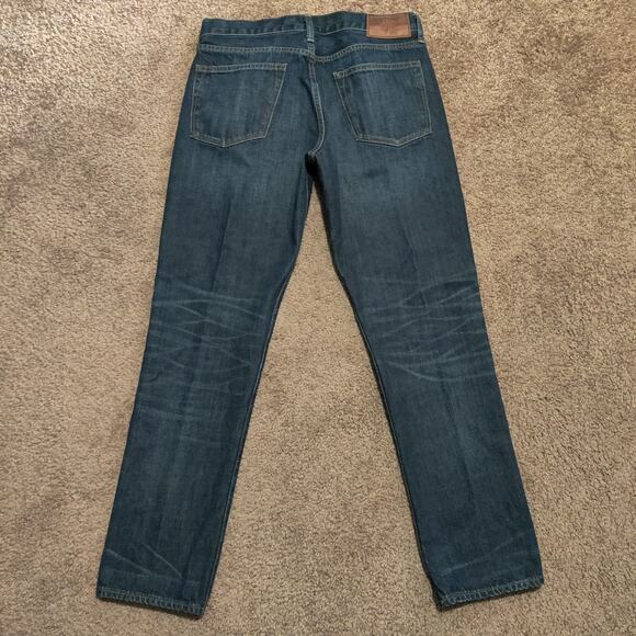 J Crew Mens 770 Straight Kaihara Japanese Denim Blue Jeans Size 32 x 30 - Picture 5 of 10
